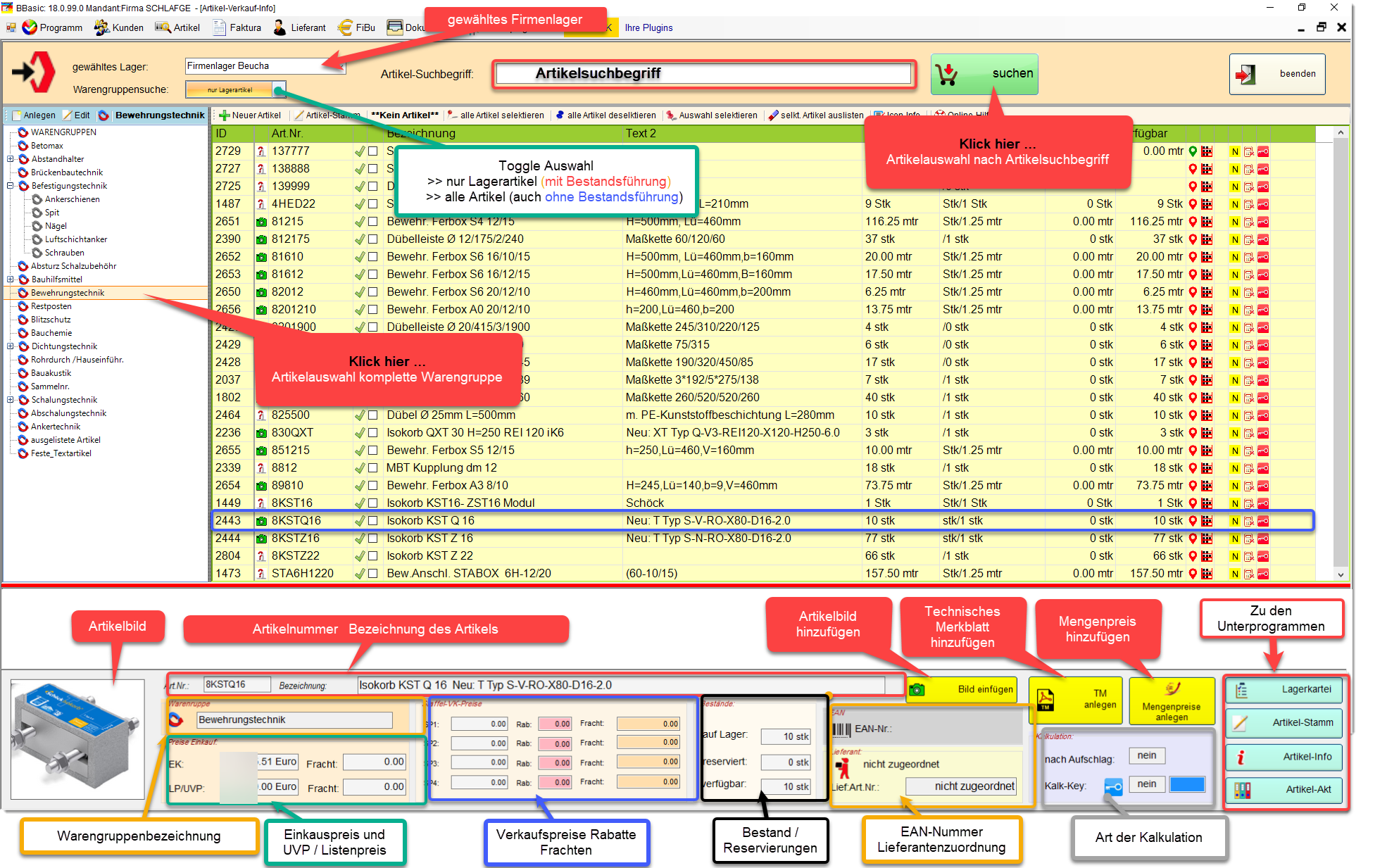 BBasic Artikelverwaltung